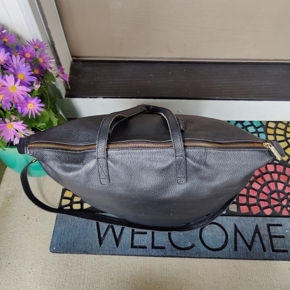 Cuyana Bags Cuyana Large Black Leather Tote Purse Crossbody Travel